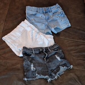 SO Kids Denim and White Shorts Set